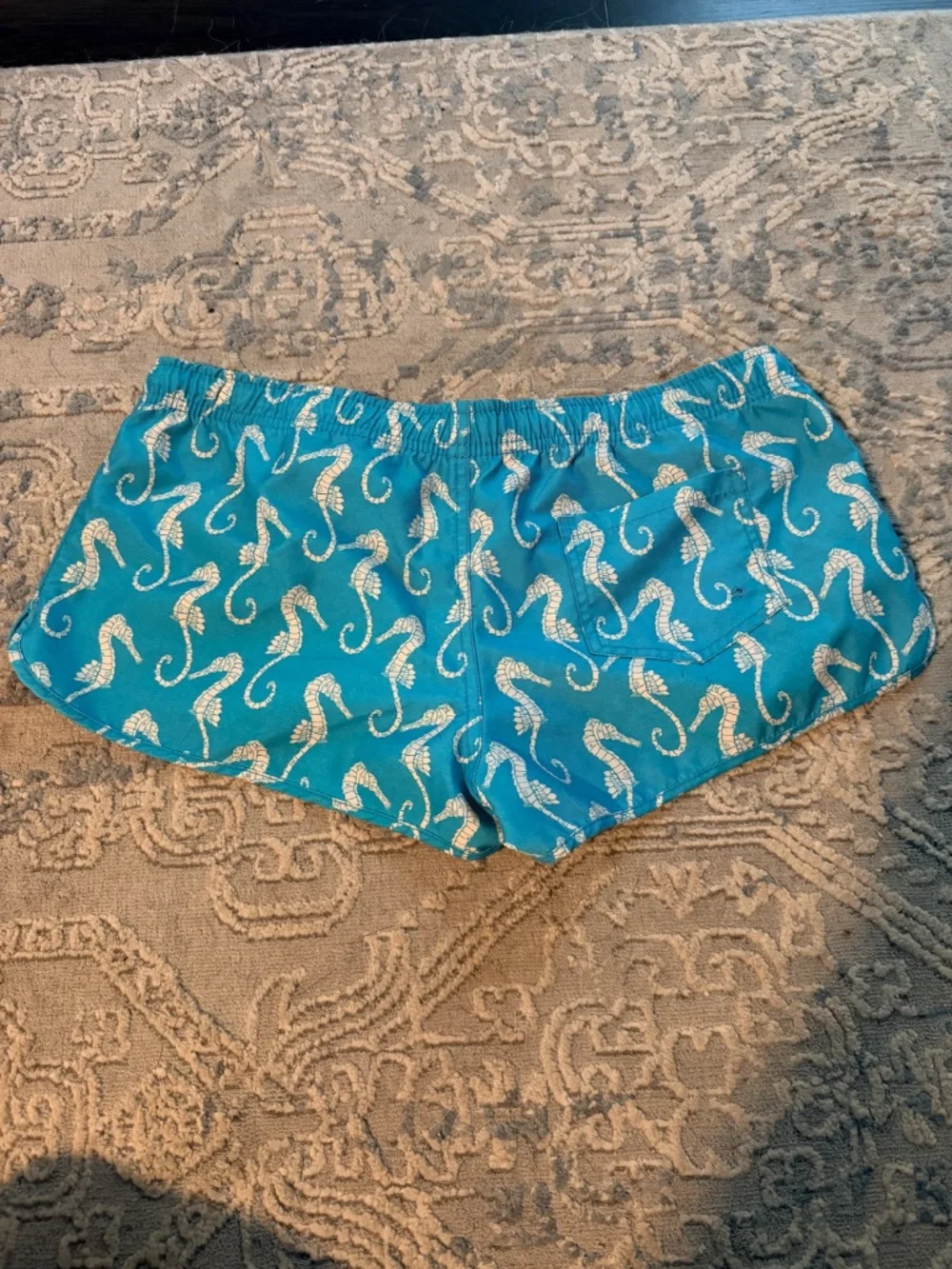 Billabong Size M Turquoise Seahorse Print Board Shorts Swim Beach